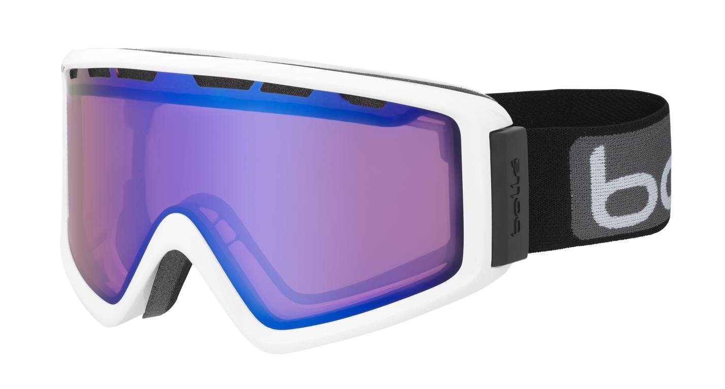 Bollé Sun Protection Z5 OTG Outdoor Skiing Goggle, Shiny White, Medium/Large