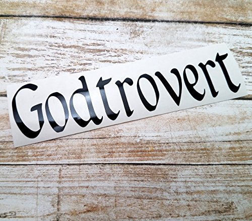 Godtrovert Vinyl Christian Religious Decal Sticker for Car Truck Tumbler Laptop