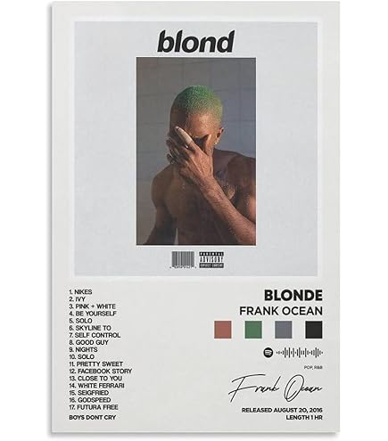 Blonde ENDLESS Frank Ocean リバーシブルポスター Blonde ENDLESS Frank Ocean リバーシブルポスター 4 Pack Frank