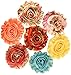 Chiffon Fabric Flowers for Crafts - Bulk Fabric Flowers Pack of 50 Assorted Colors and Prints