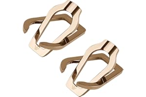 LIN KANG Tobacco Pipe Stand Holder - Stainless Steel Portable Foldable, Golden 2 Pack