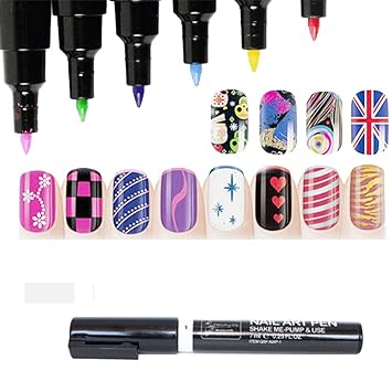16 Farben Nail Art Pen Nagellack Stift 3D Nail Art Dekoration DIY Nagel