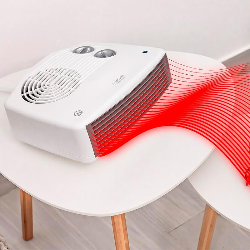 Termoventilatore Readywarm 3000 Horizon White. 3000W, Riscalda Fino 28M². Termostato Regolabile, Facile Trasporto, Funzionamento Silenzioso, Sicurezza Surriscaldamento. Ideale Per Ogni Stanza.
