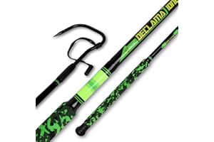 Fiblink Fishing Gaff Portable Travel Fish Gaff with S316 Stainless Steel Fishing Hook Non-Slip Camouflage Handle 1Piece/2Piece Gaff for Saltwater Offshore 4'/6'/8'