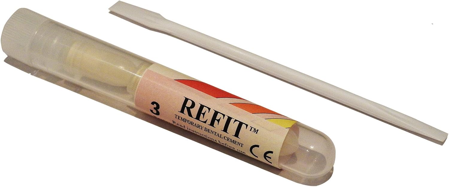 Dr Denti Refit Emergency Temporary Dental Caps Bridges Veneers Tooth Repair Cement - 1 Pack, Light Brown - Image 3