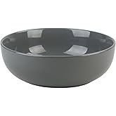 10 Strawberry Street Coupe Stoneware 9.5"/70oz Serving Bowl, Dark Gray