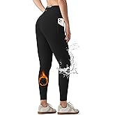 Willit Women's Fleece Lined Leggings Water Resistant Winter Pants Thermal High Waisted Yoga Hiking Running Tights Pockets