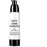 Wismee Clown White Face Paint, White Liquid Foundation Full Coverage Matte Flawless Finish Foundation for Goth Clown Makeup,Daily,Cosplay, Halloween Makeup