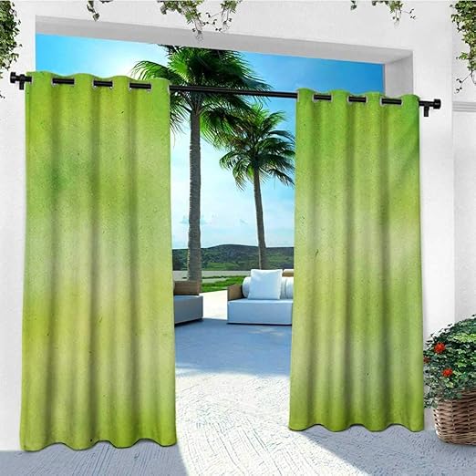 Amazon Com Lime Green Outdoor Curtain Pole Blurry Faded Tones