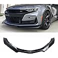 sosega Front Bumper Lip Splitter Spoiler Glossy Black 5Pcs Compatible with Camaro SS 2016-2024 / LS LT RS 2019-2024