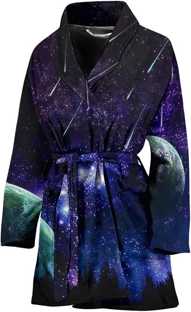 Outer Space Galaxy Print Women's Bath Robe (Universal Fit) at Amazon