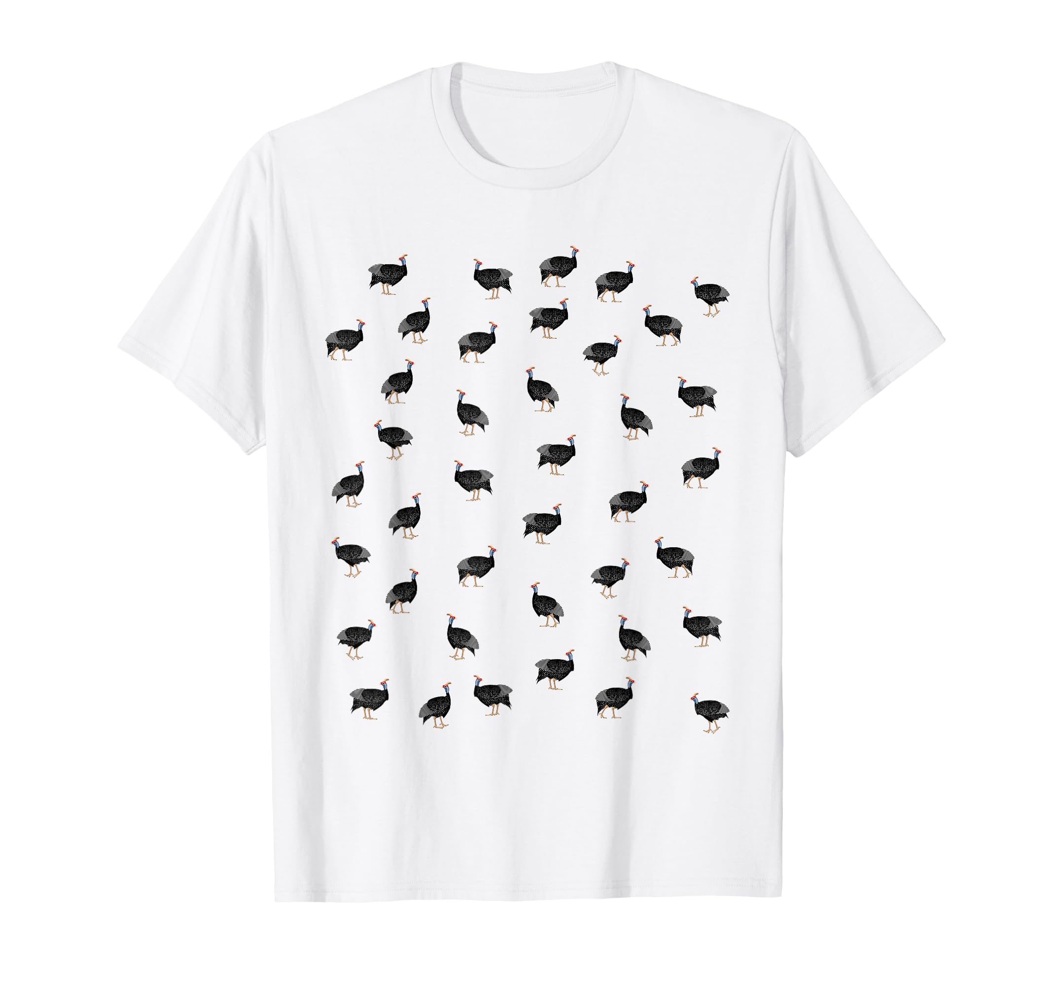 Guinea fowl bird pattern geometric T-Shirt