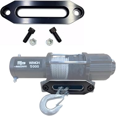 Yctze Hawse Fairlead en Aluminium pour ATV UTV -, Corde de Treuil Synthétique Installation Facile (4000 LB