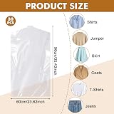Hejo 30 Pack Plastic Clothes Covers 60x90cm Clear Garment Bags Dust-Proof view 3