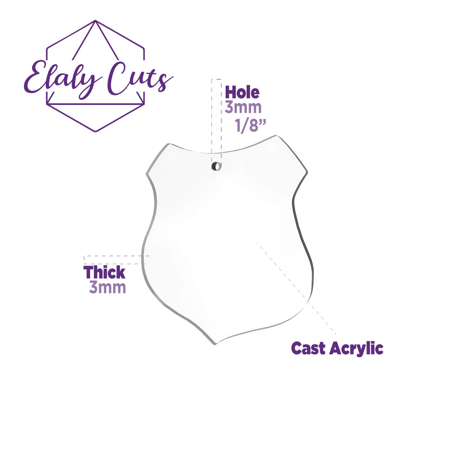 Download And Diy Crafts Laser Cut Clear Blanks For Vinyl Projects Acrylic Ornaments Blank Keychains Police Badge Acrylic Blanks Includes Free Svg Files Handmade Products Jewelry Pacificcross Com Vn