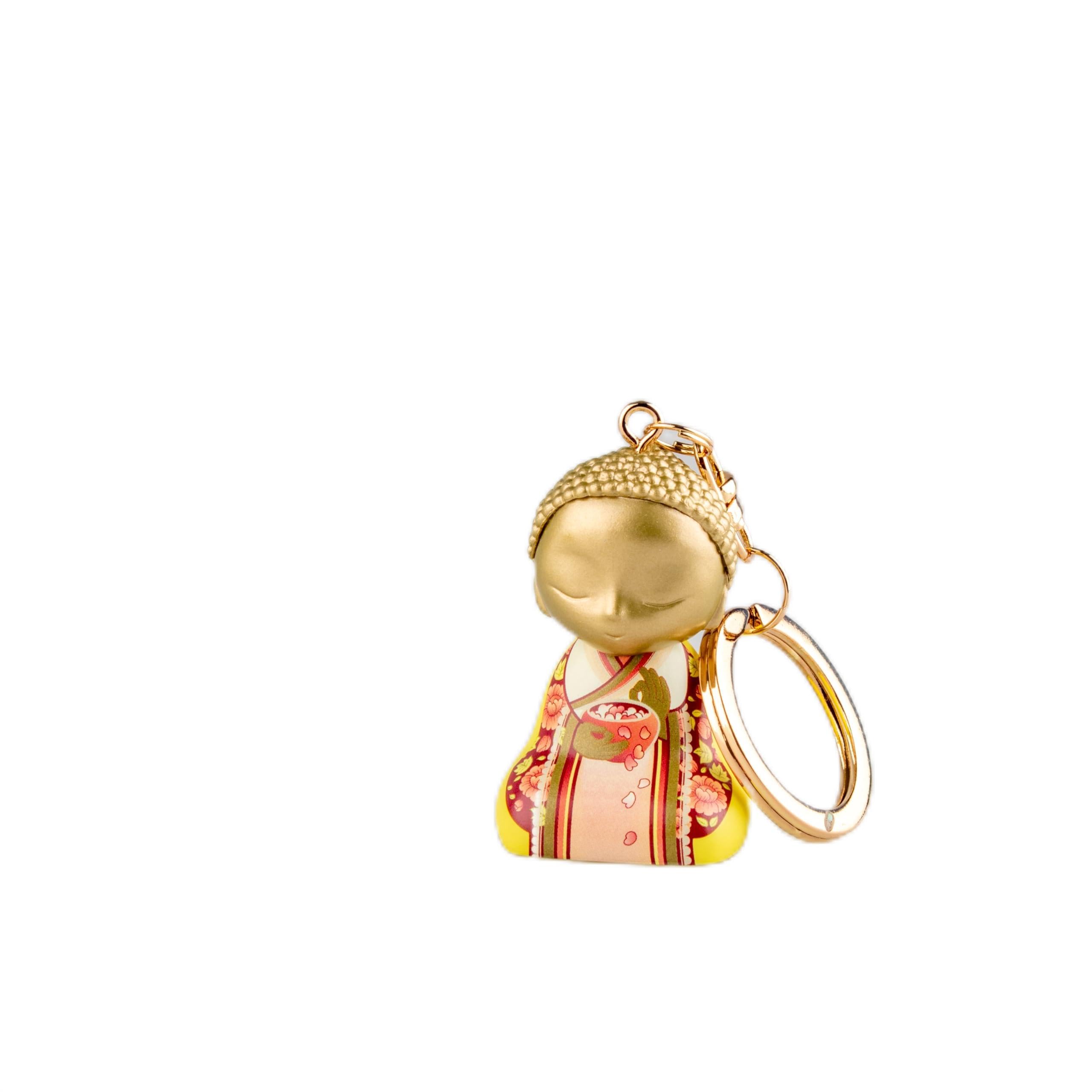 LITTLE BUDDHA Buddha key ring 4.5 cm Be attentive and you will find magic in every day., Multicolored, 4,5 cm