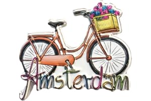 Amsterdam Holland 3D Bicycle Refrigerator Magnet Tourist Travel Souvenirs Handmade Resin Craft Magnetic Stickers Home Kitchen