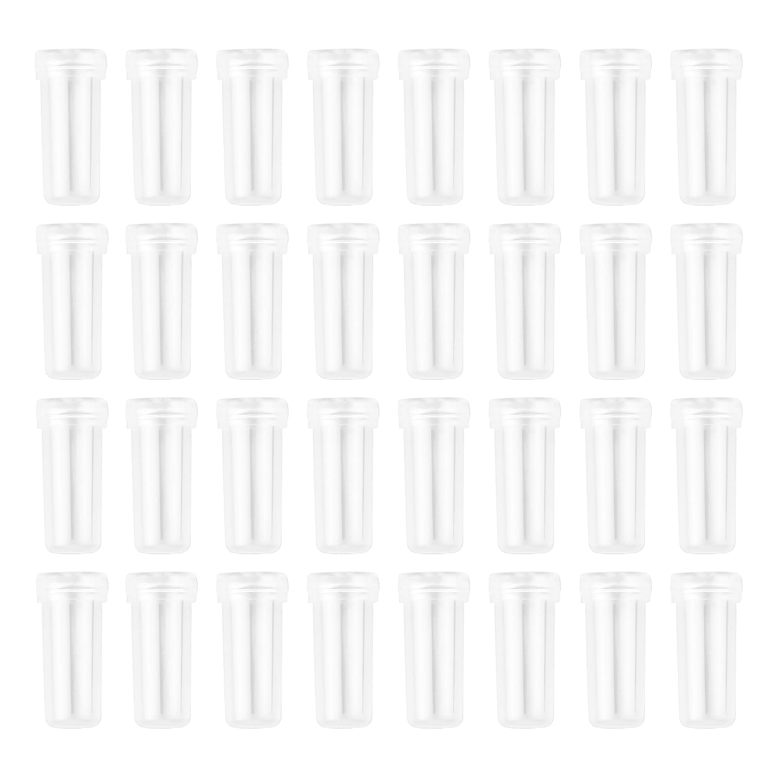 WANDIC Transparent Flower Water Tubes, 100 Pcs Clear Floral Tubes Plastic Flower Vials with Caps for Flower Arrangements, 1.6 x 0.6 Inch — image 1