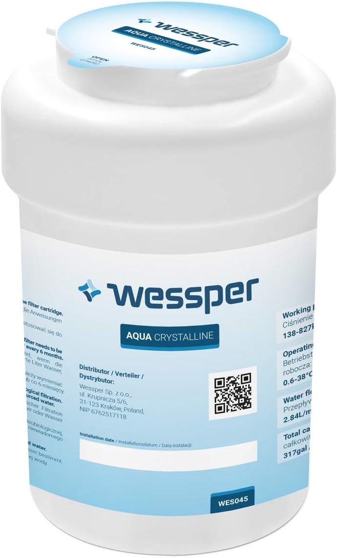 Wessper® Aqua Crystalline Fridge Freezer Water Filter Replacement for General Electric GE Smartwater: MWF GE MWF MWFA MWFAP MWFDS MWF-INT MWFP GWF GWF01 GWF06 GWFA GWFDS 53-WF-07GE WF07 101057A - Image 3