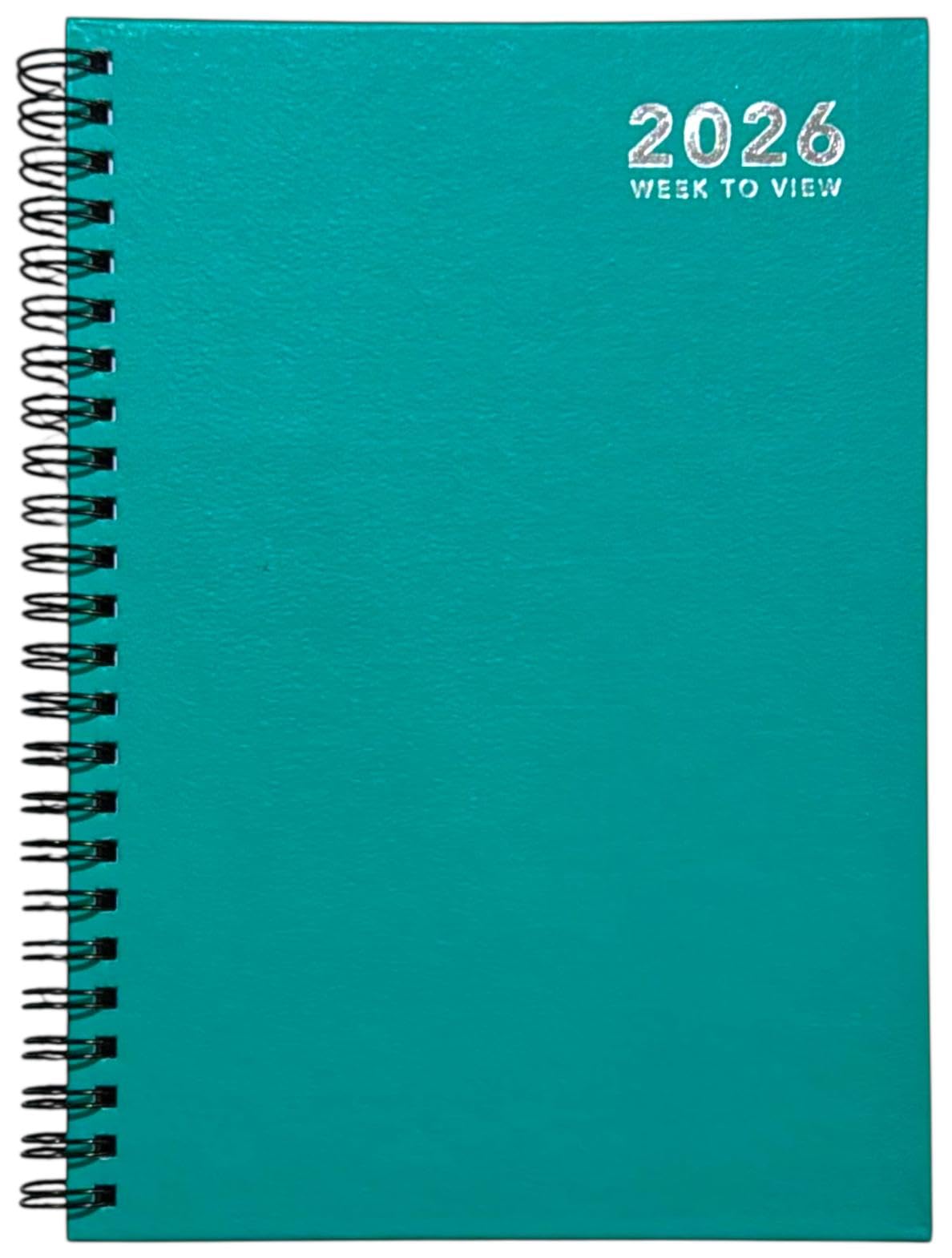 Orbitron 2026 Diary A5 Week to View Wiro Hardback Full Year Organiser Calendar Planner (Green)