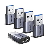UGREEN USB to USB C Adapter 5 Pack, 10Gbps USBC Female to A Male Adapter | Type C USB C Cable Converter for iPhone 17 16 15 14 13 Plus Pro Max,iPad Air Mini 6 7,Samsung Galaxy S23 S24,iPad Air
