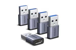 UGREEN USB to USB C Adapter 5 Pack, 10Gbps Data Transfer USB A to USB C Adapter Car Charger Adapter for iPad iPhone 17 16 Pro