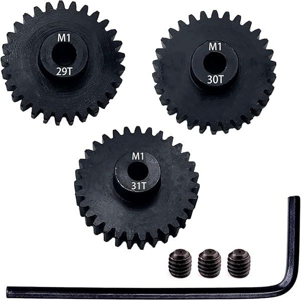 5 Engranajes Metálicos Para Coches RC – Juego De Piñones De 64T Y Motores 17T/21T/26T/29T, Compatibles Con Modelos 1:10 Como HSP Y REDCAT (eje De 5 Mm)