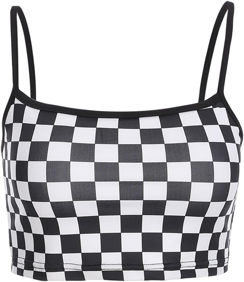 malianna Women Sexy Crop Top Letter Printed Camis Backless Sleeveless Short Tops