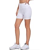 HayFeel Girls Bike Shorts-5" Soft High Waisted Athletic Dance Gymnastics Spandex Volleyball Biker Shorts for Girls 6-14Years