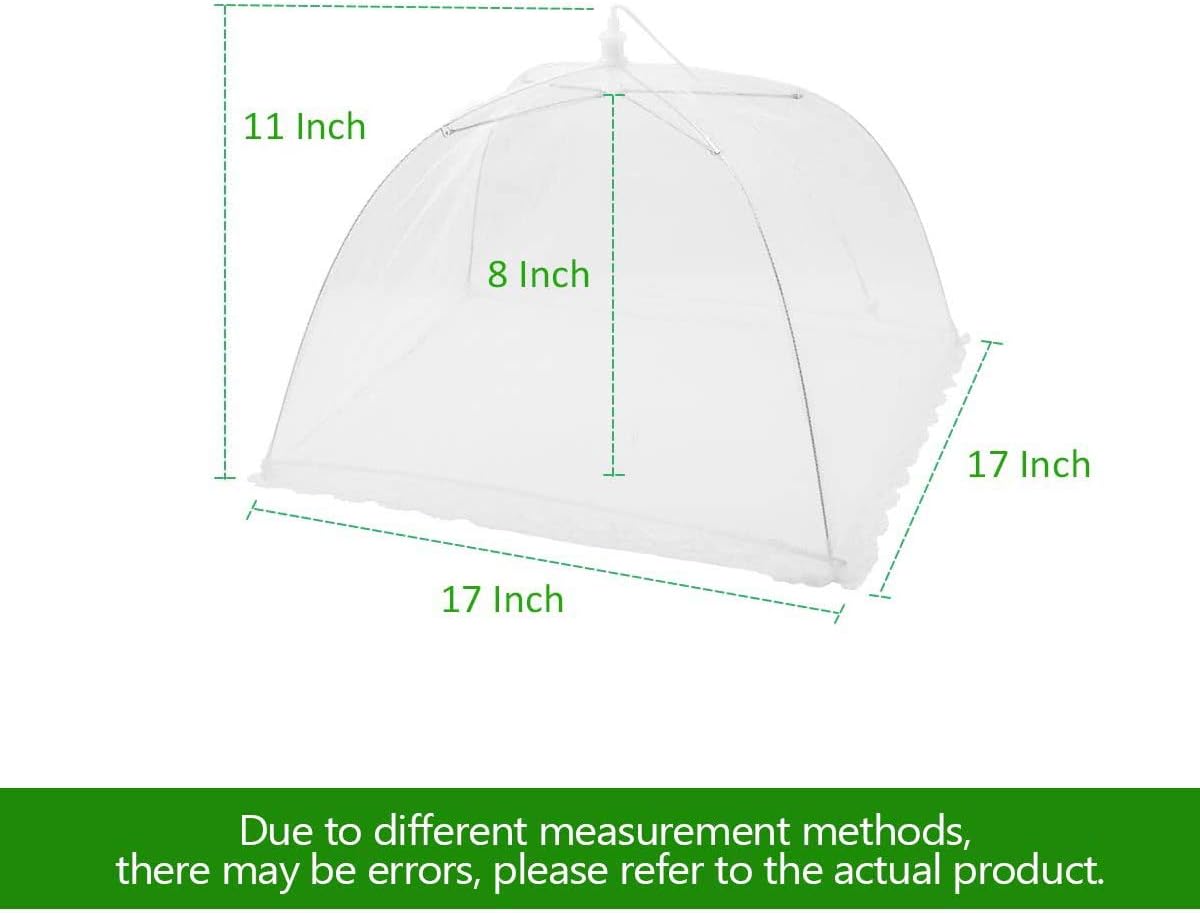 Cymax 4 Pack Large and Strong Pop Up Mesh Screen Food Cover Tent,17 Inches Reusable and Collapsible Outdoor Food Cover,Food Protector Tent Keep Out Flies,Bugs,Mosquitoes - Image 5