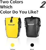 Rhinowalk Bike Pannier Bag Waterproof 22L for Bicycle Cargo Rack Yellow view 4