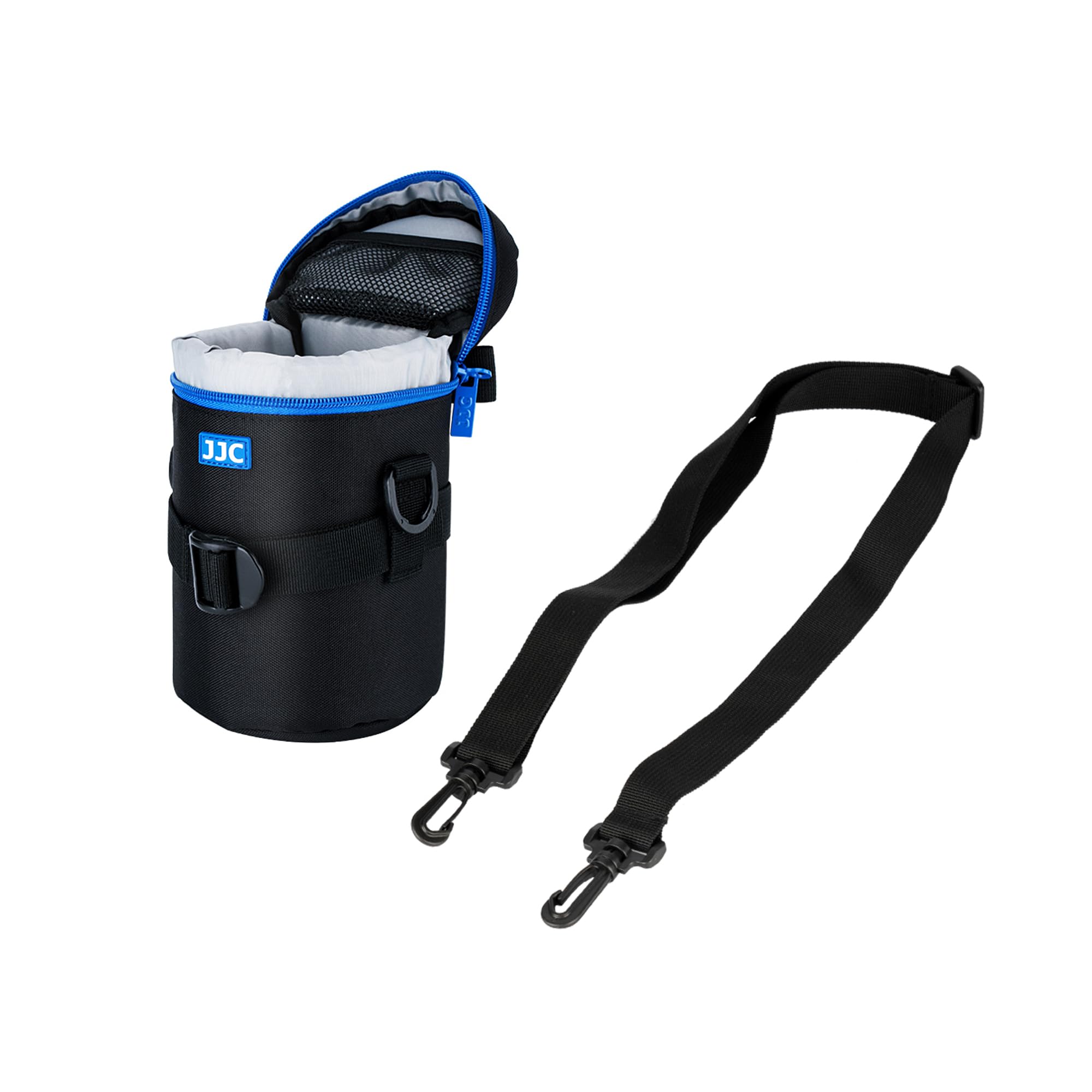 JJC Water Resistant Deluxe Lens Pouch with Shoulder Strap fits Lens Diameter and Height Below 80 x 155mm (3.1 x 6.1”)