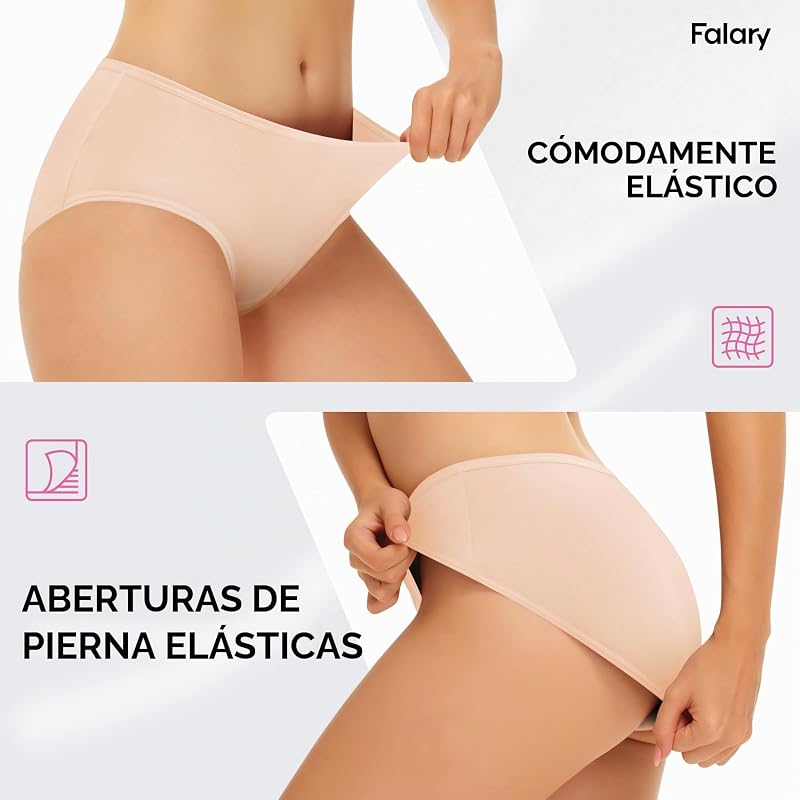 Bragas Mujer Suave Ropa Interior Transpirable Hipster Braguitas S