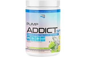 Believe Supplements Pump Addict SF | Stimulant Free Pre Workout Muscle Pump & Hydration Formula | Citrulline Malate, Agmatine