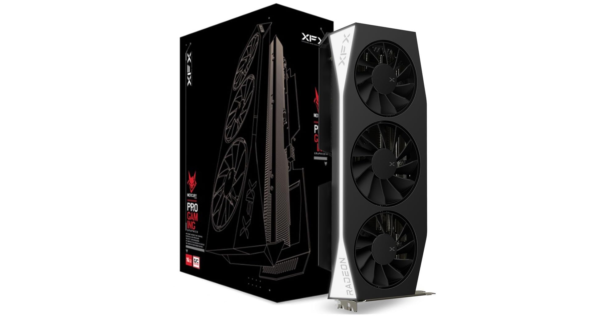 XFX Mercury AMD Radeon RX 9060 XT OC Edición para juegos con 16 GB GDDR6 HDMI 2xDP, AMD RDNA 4 RX 9060XT RX-96TMERCBA