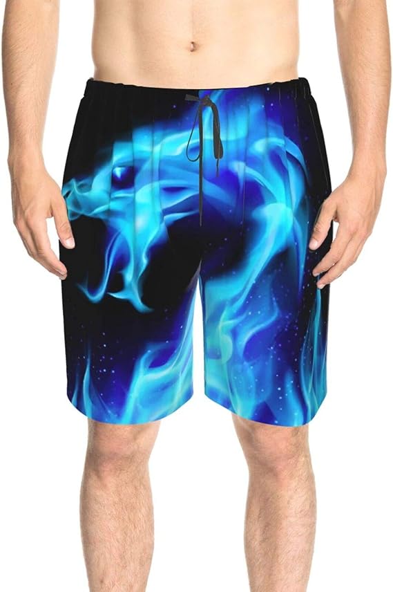 men's flame swim trunks