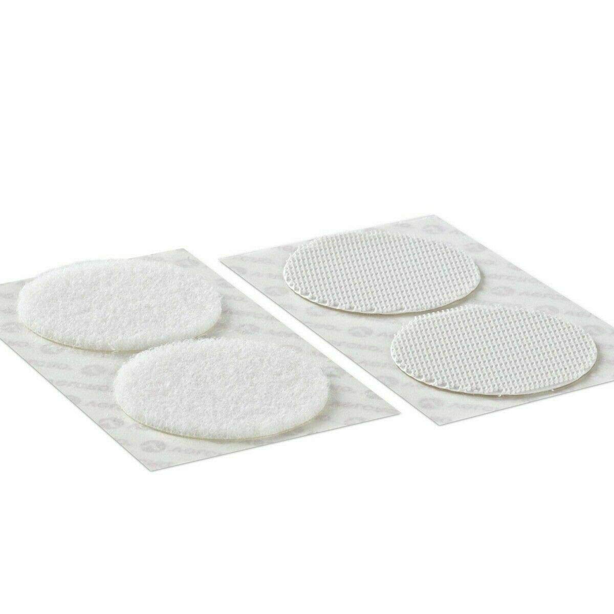 Velcro Industrial Strength Dots Coins Circles in Black and White (White, 50 Pairs)