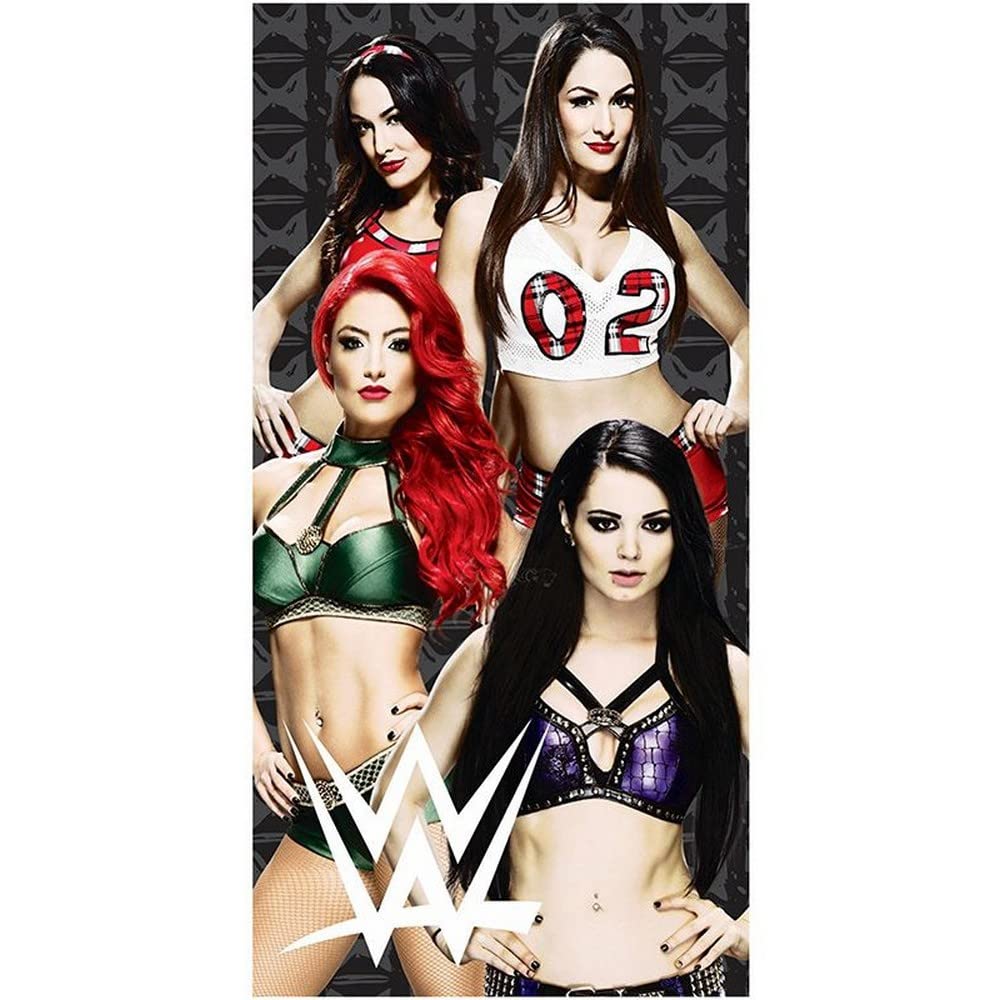 WWE Total Divas Cotton Beach Bath Towel 70 x 140cm Nikki Brie Bella Paige Eva Marie
