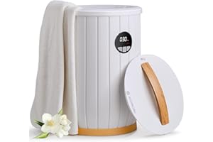 AAOBOSI Large Towel Warmers for Bathroom with Digital Display,20L 4 Timer& Auto Shut Off，Fast Warming, Blankets & Robes, Portable Electric Warmer for Bathroom,SPA，PJ's and More