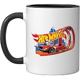Hot Wheels Loop Ceramic Mug, Black/White, 11oz