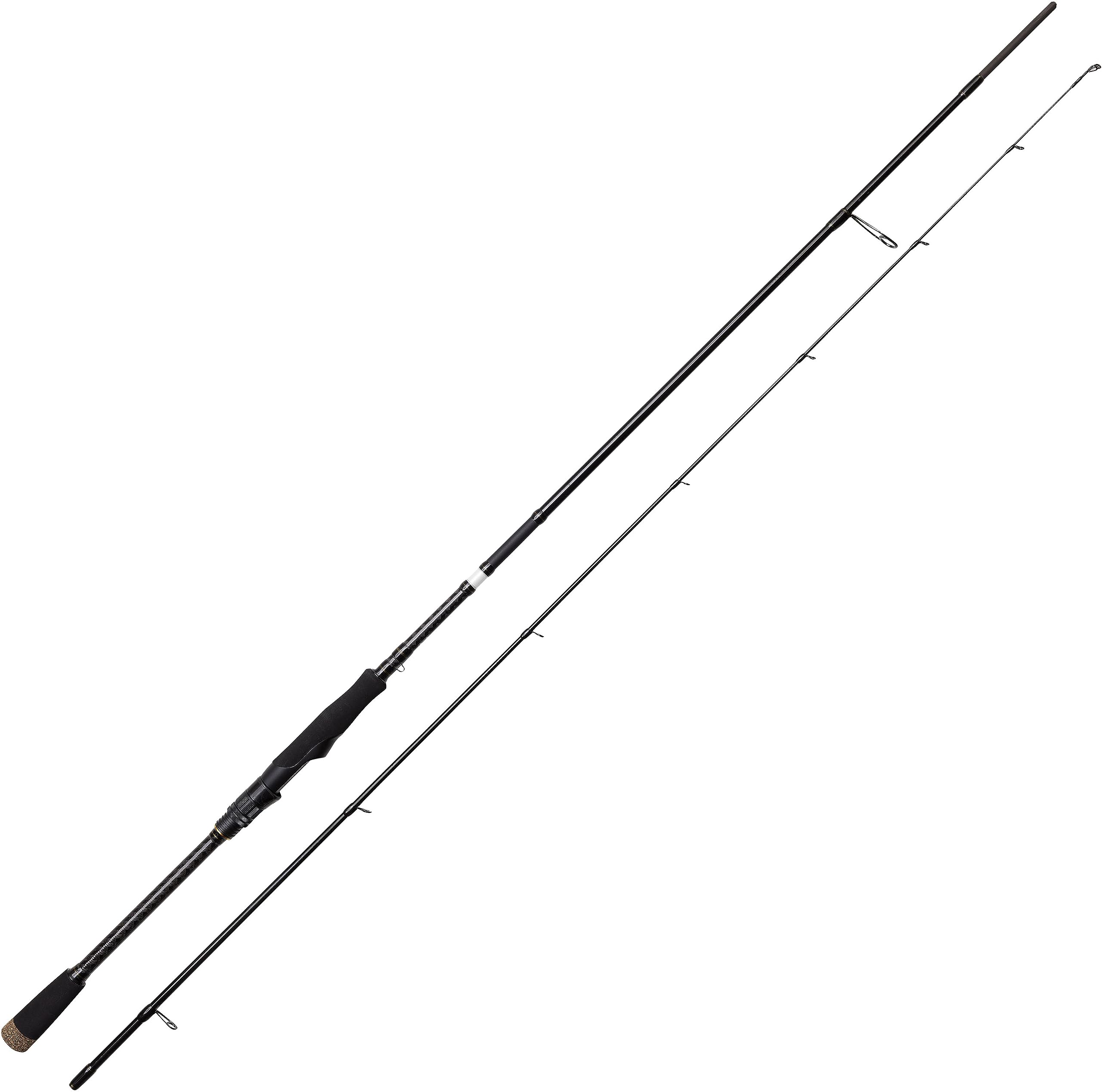 Savage Gear SG2 Mediu m Game Spinning Rod; 2.21m, Freshwater Predator Fishing Ideal for Pike, Perch, Trout and Zander, 7-23g Lure Weight, Unisex, Black
