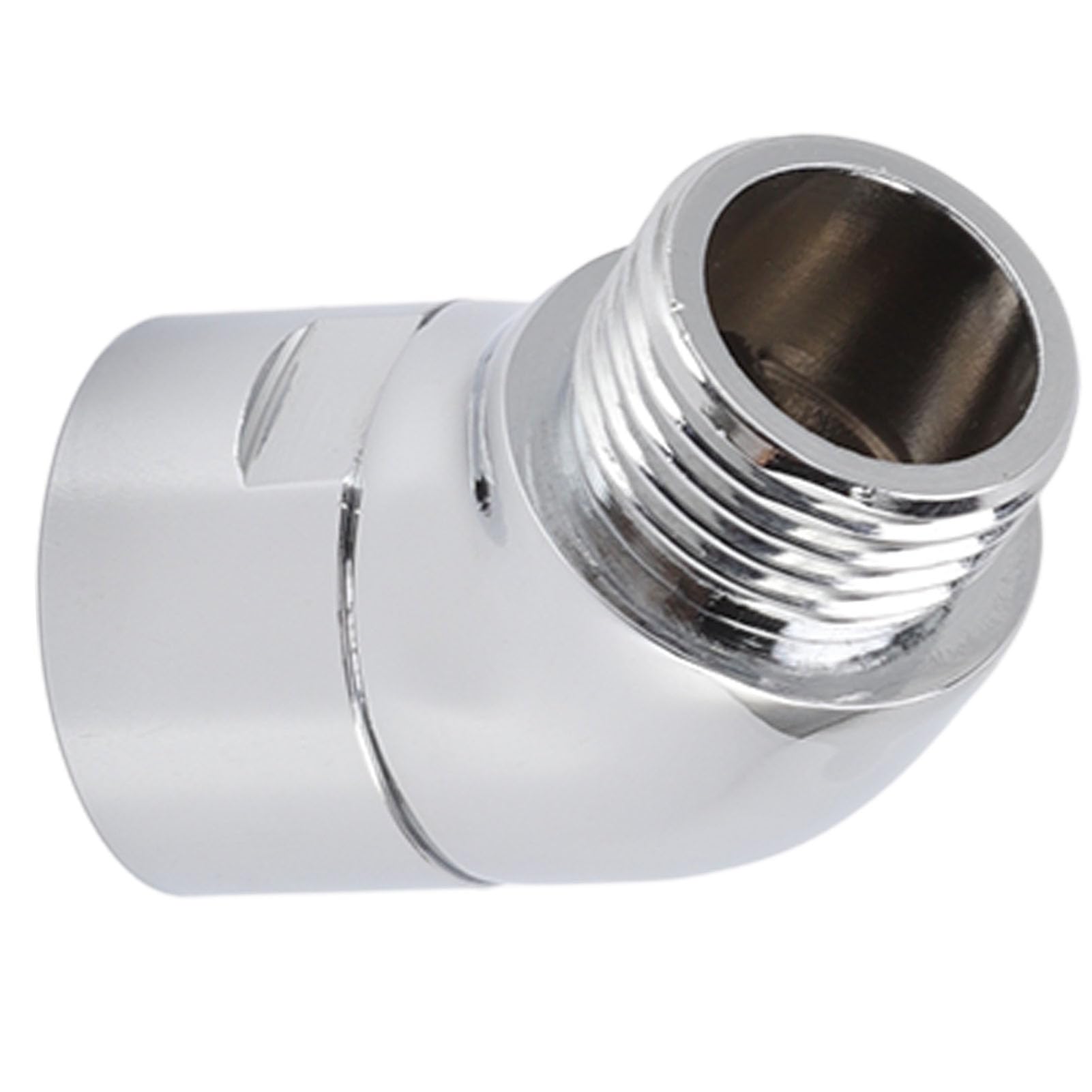 Emoshayoga Handhold Shower Elbow Adapter ,135 Degree Widely Applicable Shower Head Elbow Angle Adjustment Silver Unlimited Rustproof for Toilet
