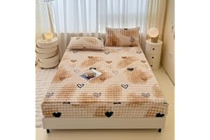 Milk Velvet Fitted Sheet, Cozy Comfy Flannel Bed Sheets, Soft Velvet Fleece Fitted Sheets with 11'' Deep Pocket, Suitable for