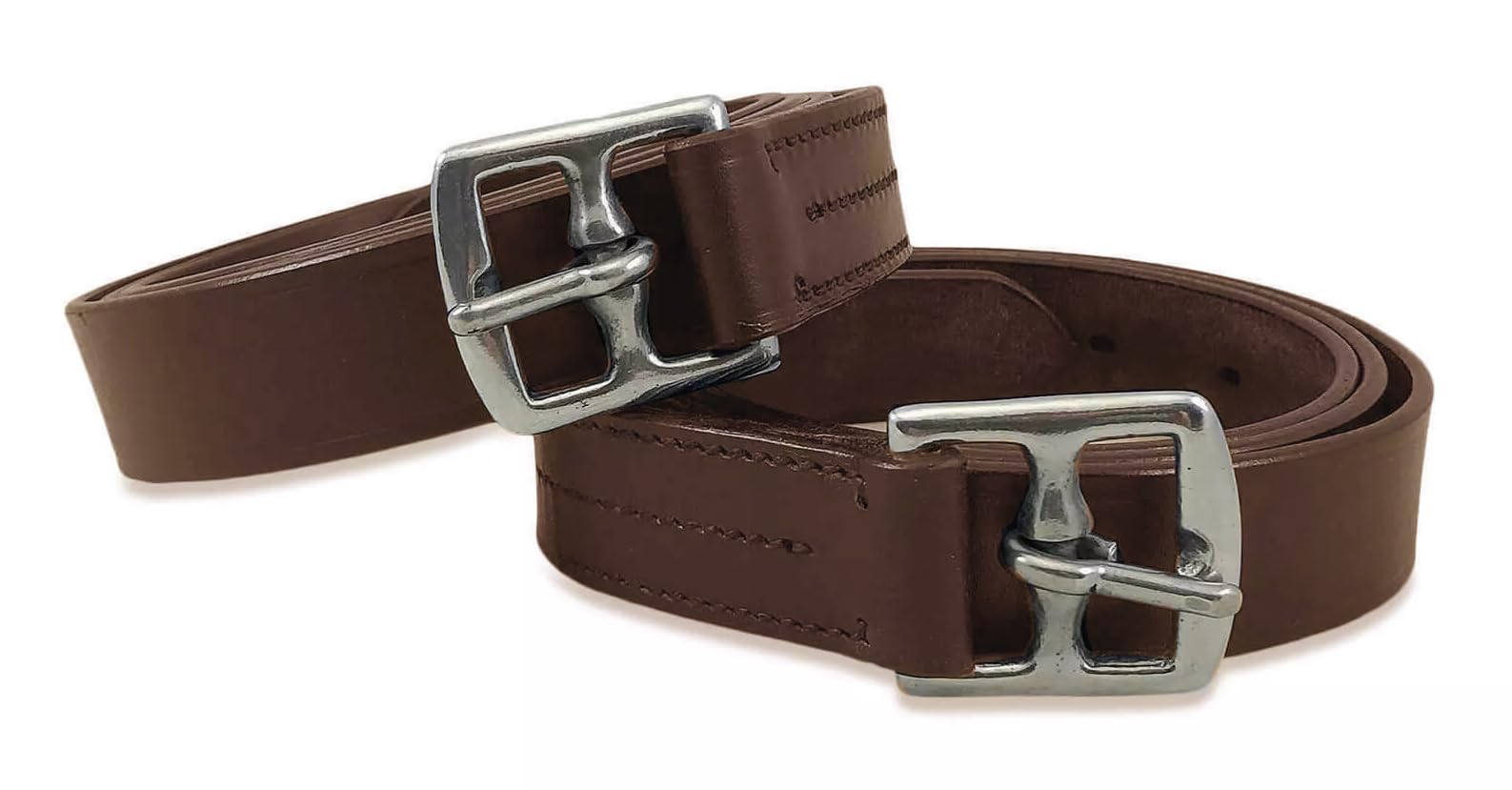 Avon Equine Stirrup Leathers Black & Brown (60, Brown)