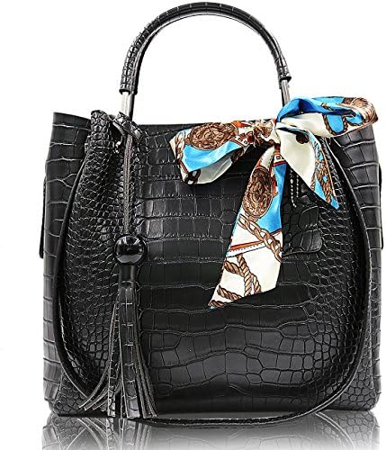 Handbag for Women DILER Women Top Handle Satchel Handbags Shoulder Bag Messenger Tote Bag Purse Black