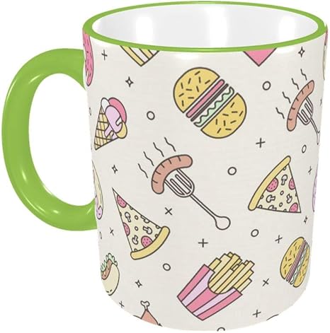 Amazon Co Jp かわいいファーストフードのアイコン コーヒーカップ マグ おしゃれ マグカップ 人気 水筒 創意 シェラカップ 高温耐性 カップ ミルクカップ ドリンクカップ ジュースカップ 陶器製 大容量 330ml ホーム キッチン