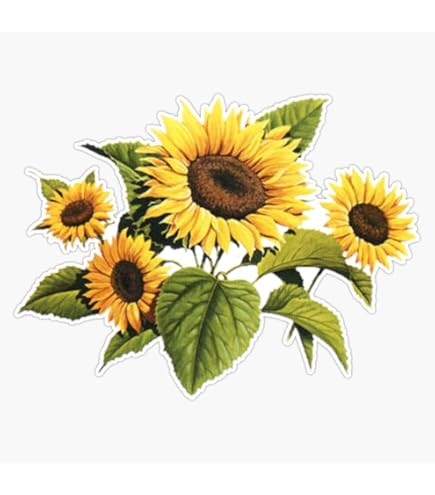 Amazon.com - Sunflower Design Vinyl Waterproof Sticker Decal Car