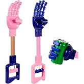 Duseu 2PCS Robot Hand Grabber Toy Robotic Grabber Claw for Kids Blue &amp; Pink | Robot Arm, Mechanical Retro Interactive Toy