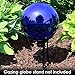 Sunnydaze 10-Inch Glass Mirrored Stainless Steel Gazing Globe - Elegant Ball Lawn Ornament - Blue
