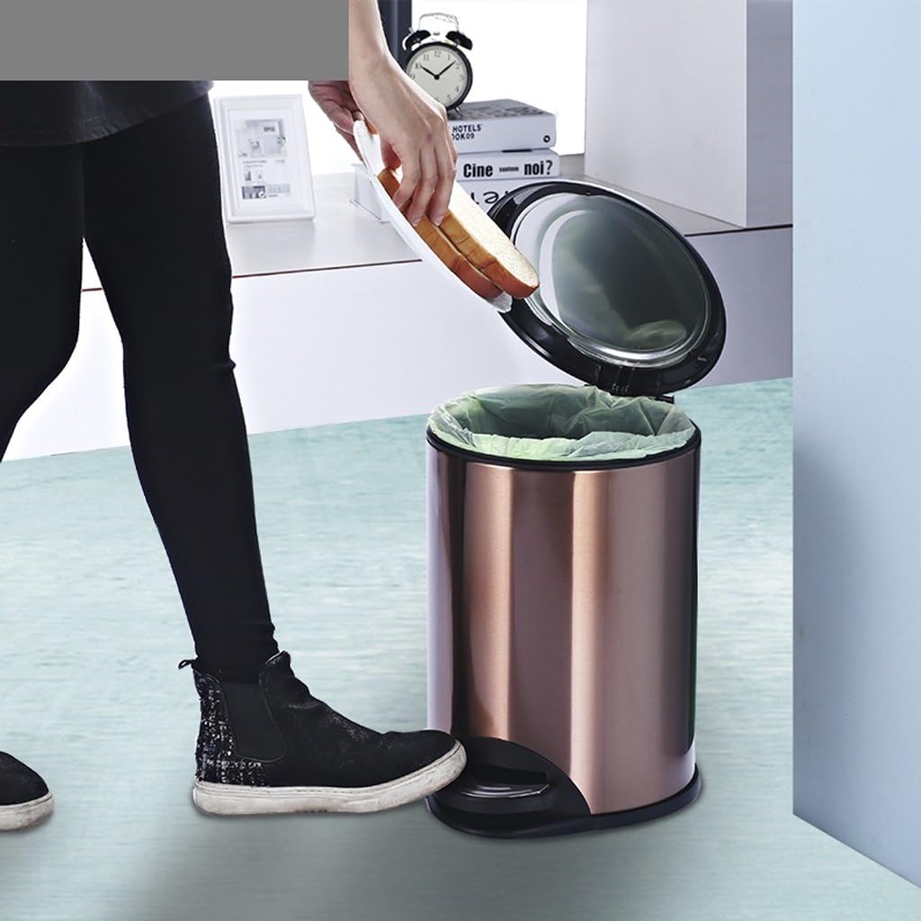 Accessoires Et Decorations Bebe Puericulture Rond Marron De Salle De Bain Anti Glisse Portable Poubelle 12l Poubelle A Pedale En Inox Estiloss Com